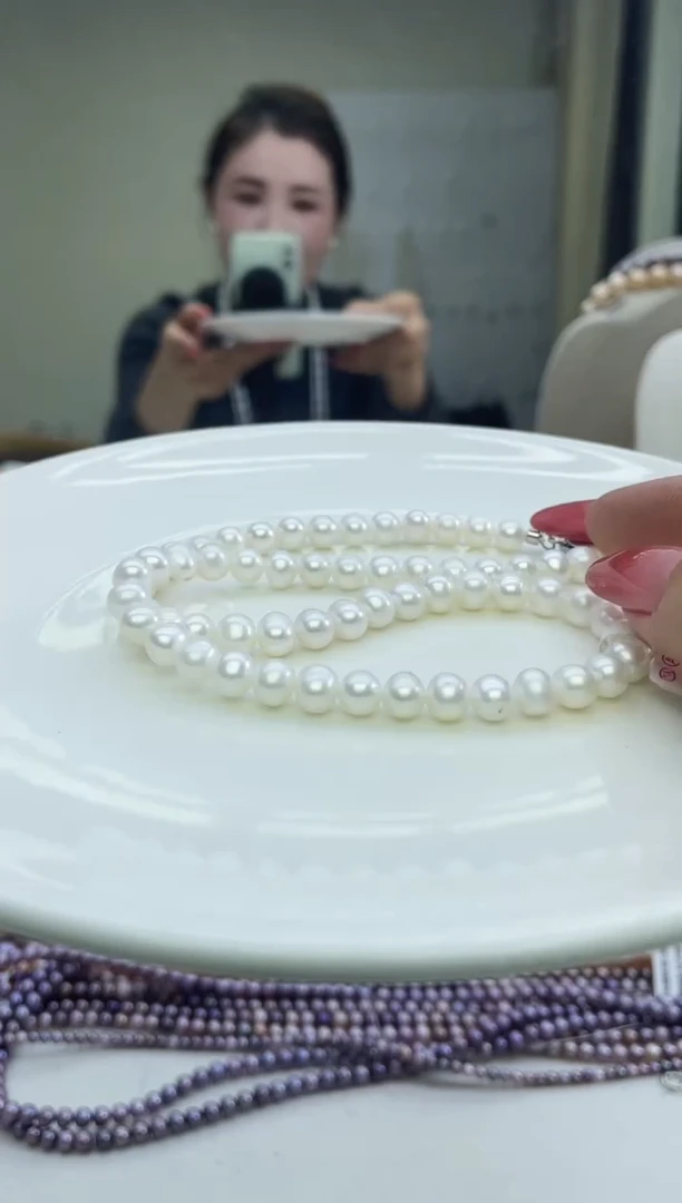 未镶嵌项链淡水珍珠白色系项链