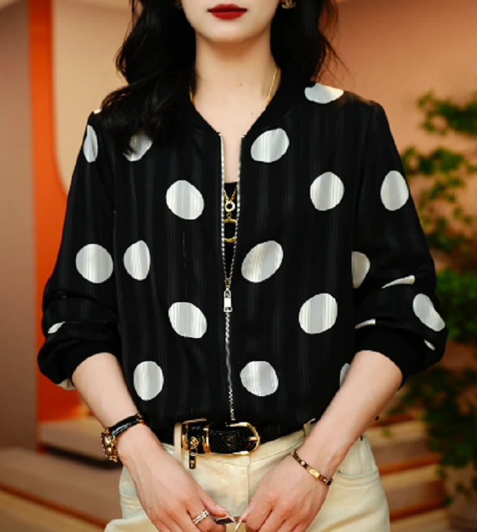 波点跃动-新款高端新中式印花复古开衫可防晒时尚上衣女显瘦