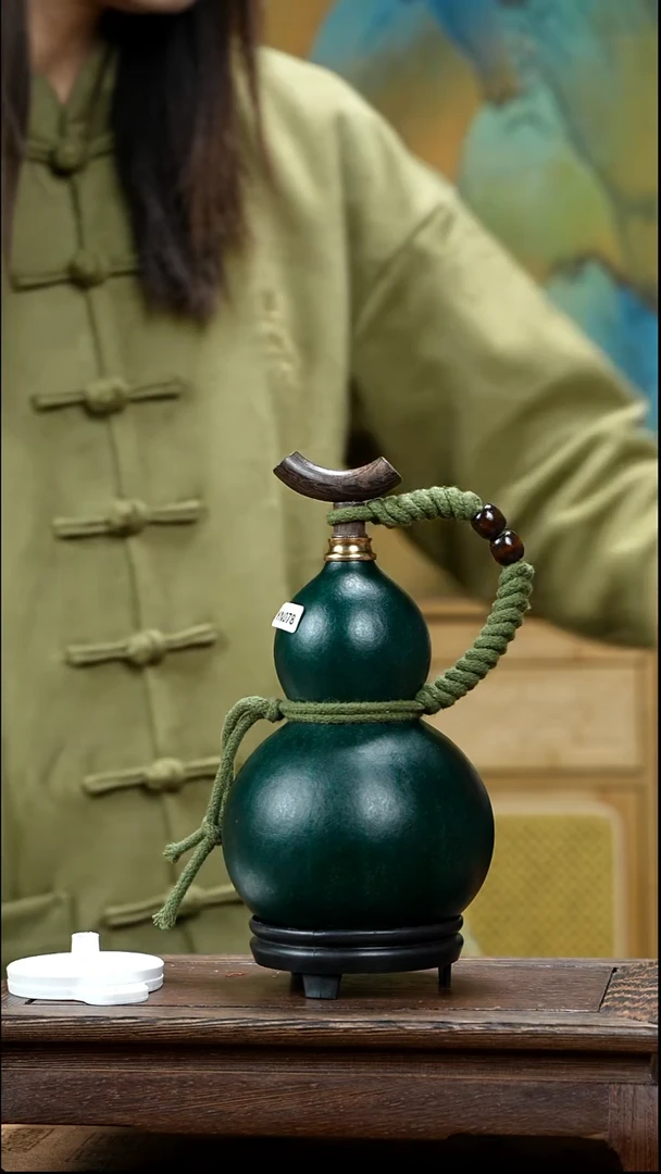 YN078复古网兜款天然酒葫芦（一物一拍）