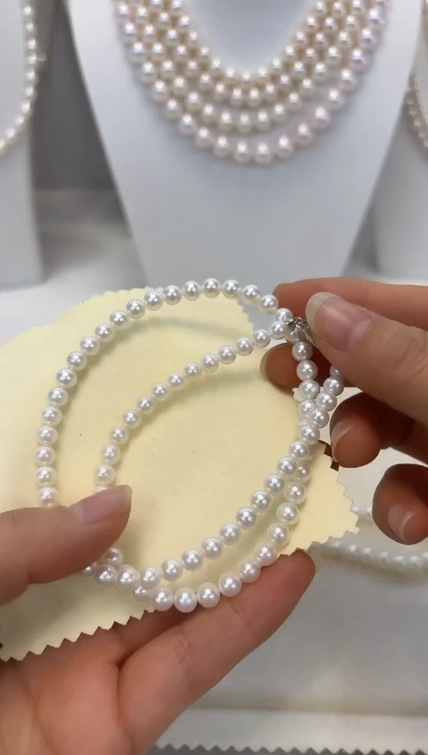 【闪购商品】淡水珍珠颈饰银S925镶嵌5-5.5MM