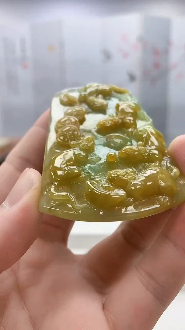 定制翡翠未镶嵌4852bb-毛货挂件59