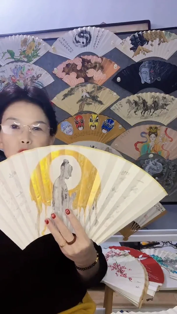 扇子九五寸十六方玉竹折扇