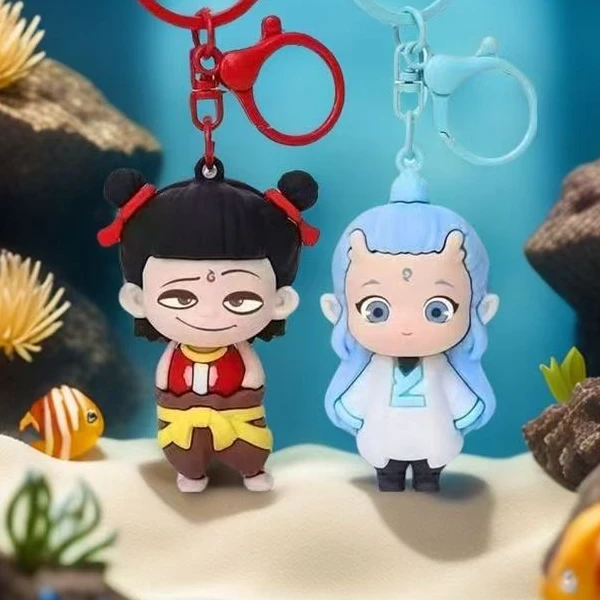 立体公仔娜咋2魔童闹海可爱钥匙扣周边书包摆件挂件发完礼品
