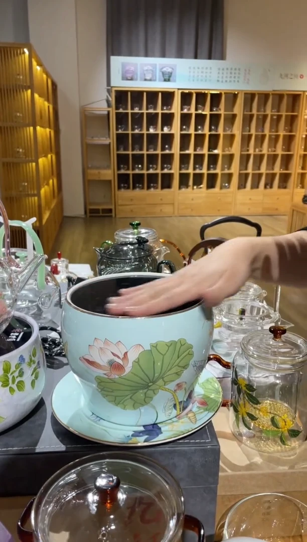 手工艺品玻璃陶总堂荷花电陶炉