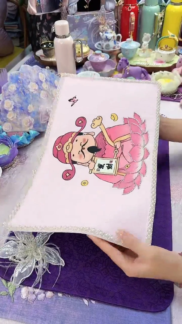 146粉色财神茶席