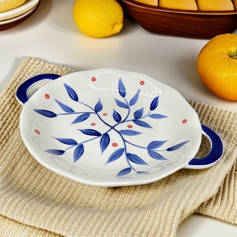 杯子陶瓷复古浮雕个性早餐杯手绘麦片杯大咖啡杯情侣喝水盘