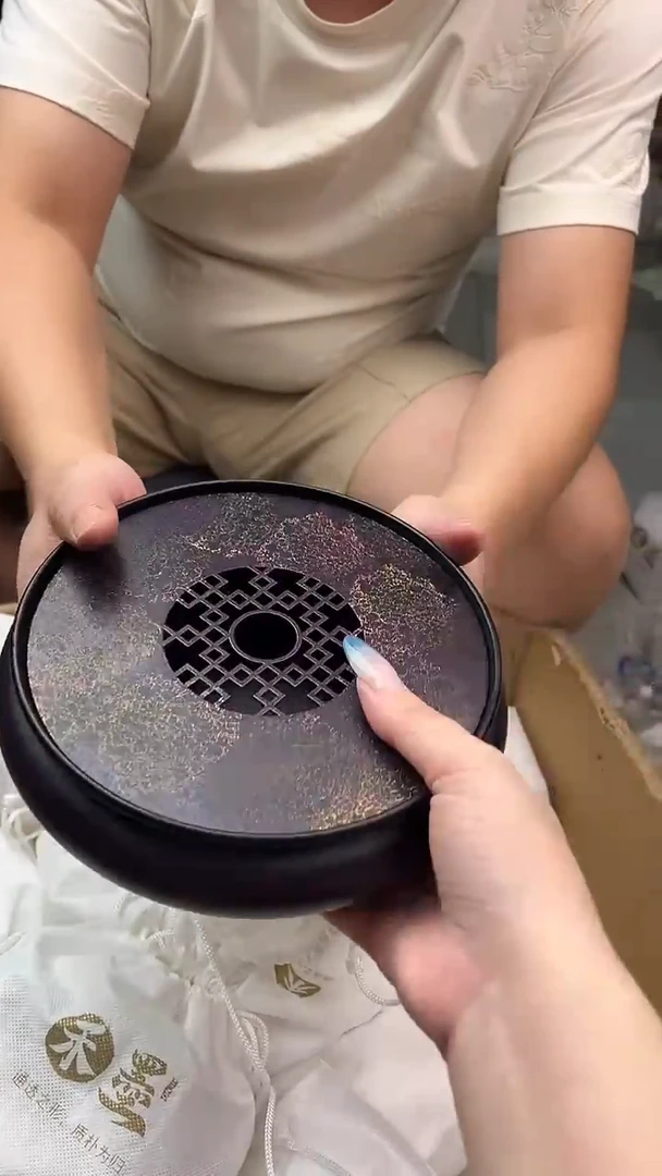 大漆茶盘 紫金