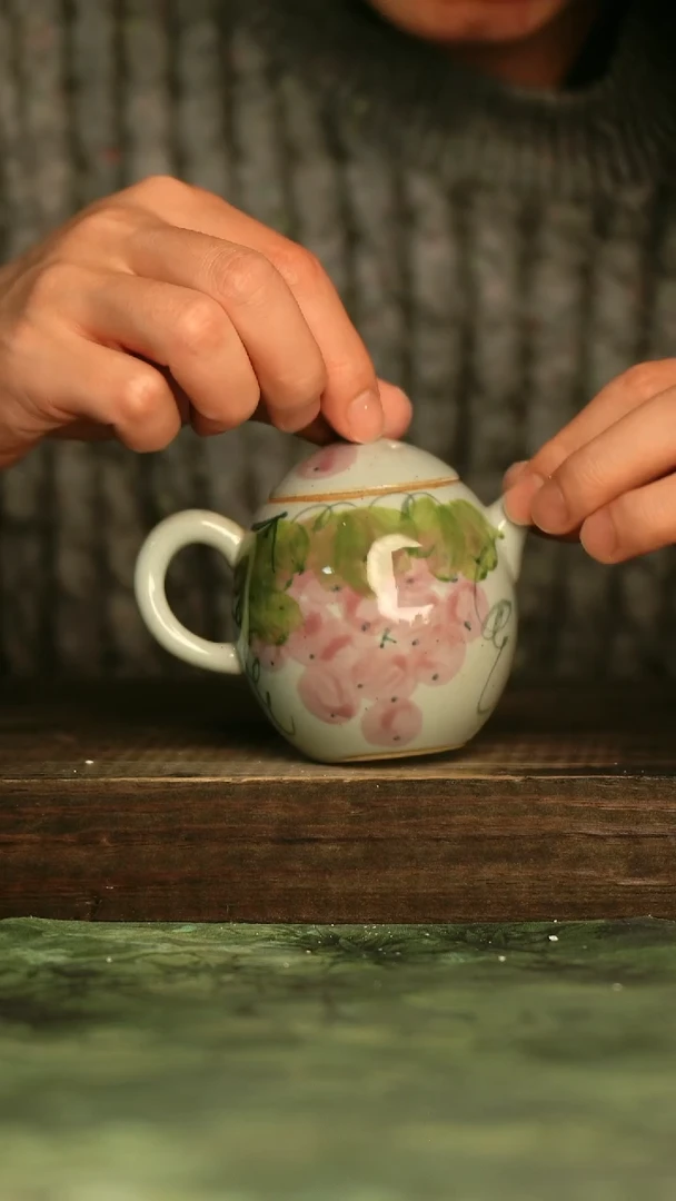 瓷器青诗集手工手绘瓷器