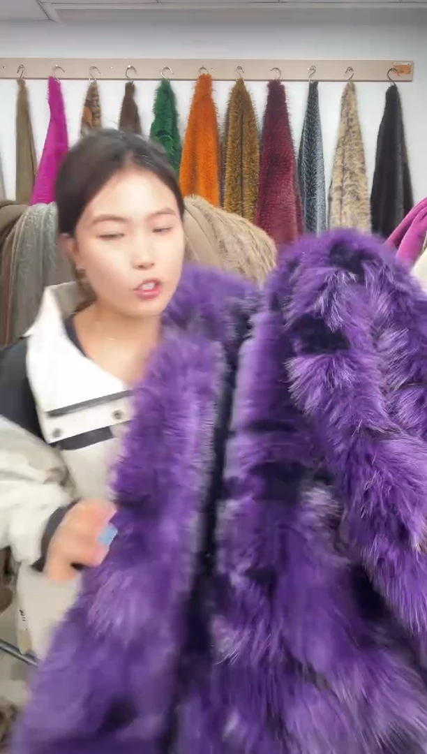 狐狸毛紫色毯子 1.8x80公分