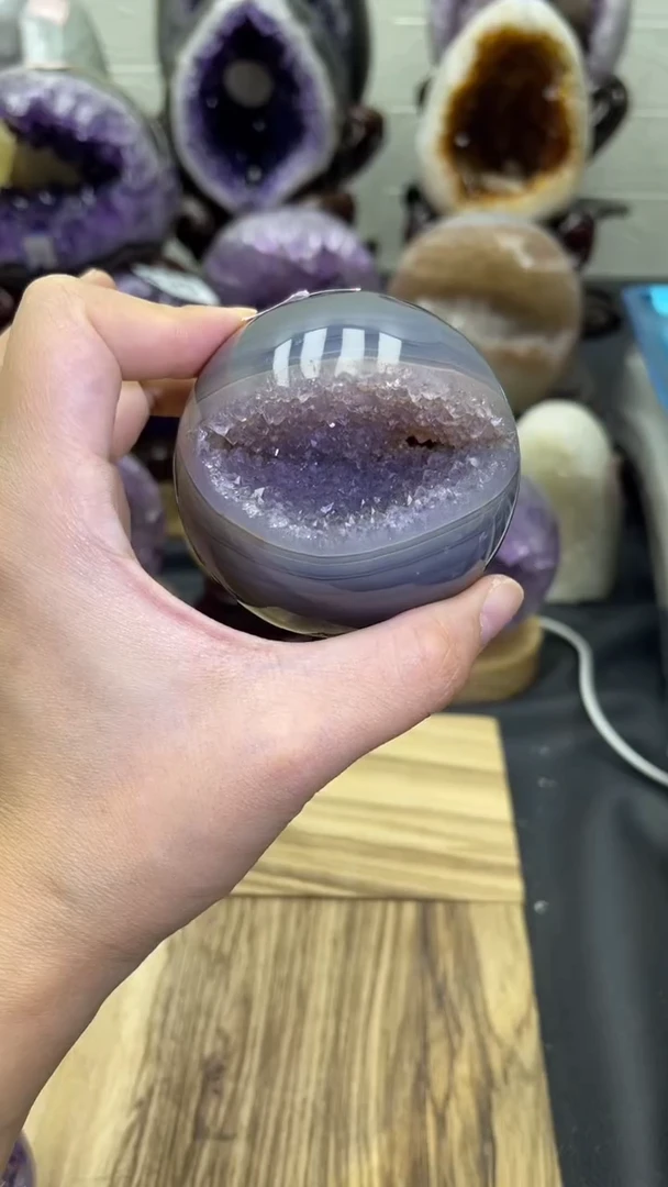 未镶嵌大型摆件（非配饰）紫晶266号开口笑