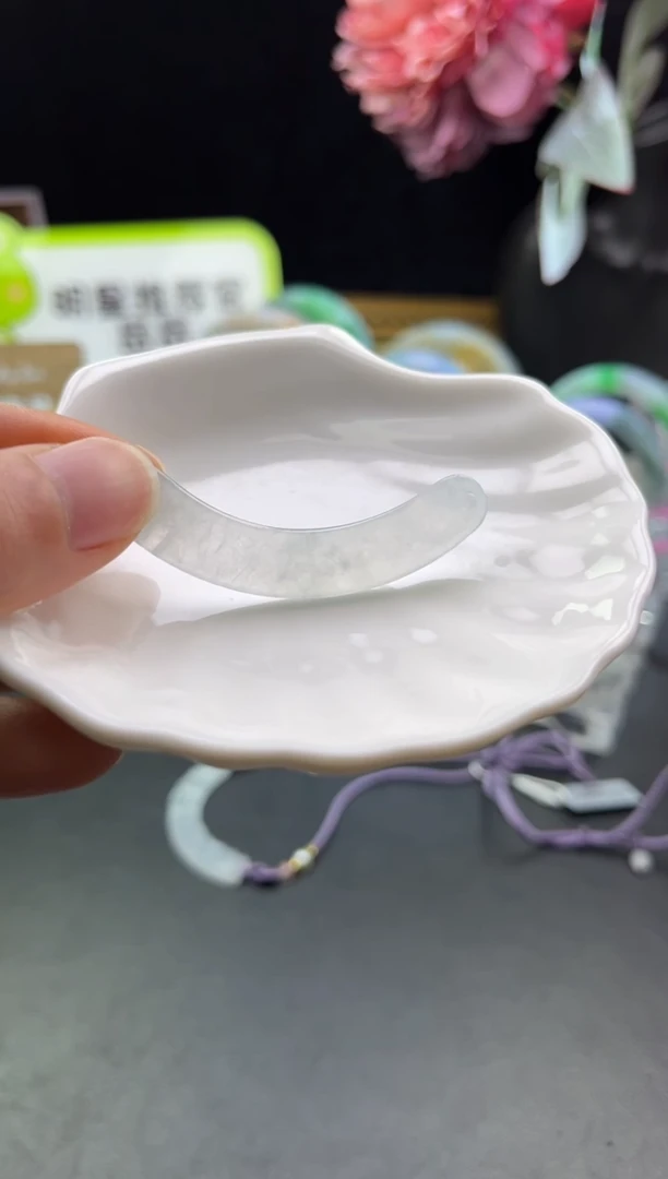 未镶嵌挂件翡翠玉璜-编绳