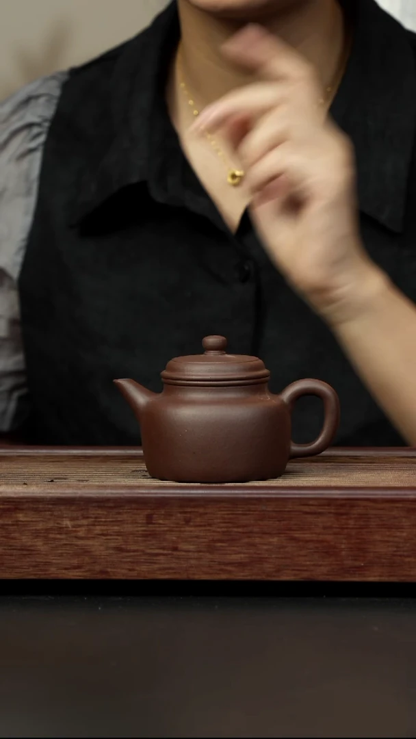 紫砂茶壶老紫泥 剑流德钟