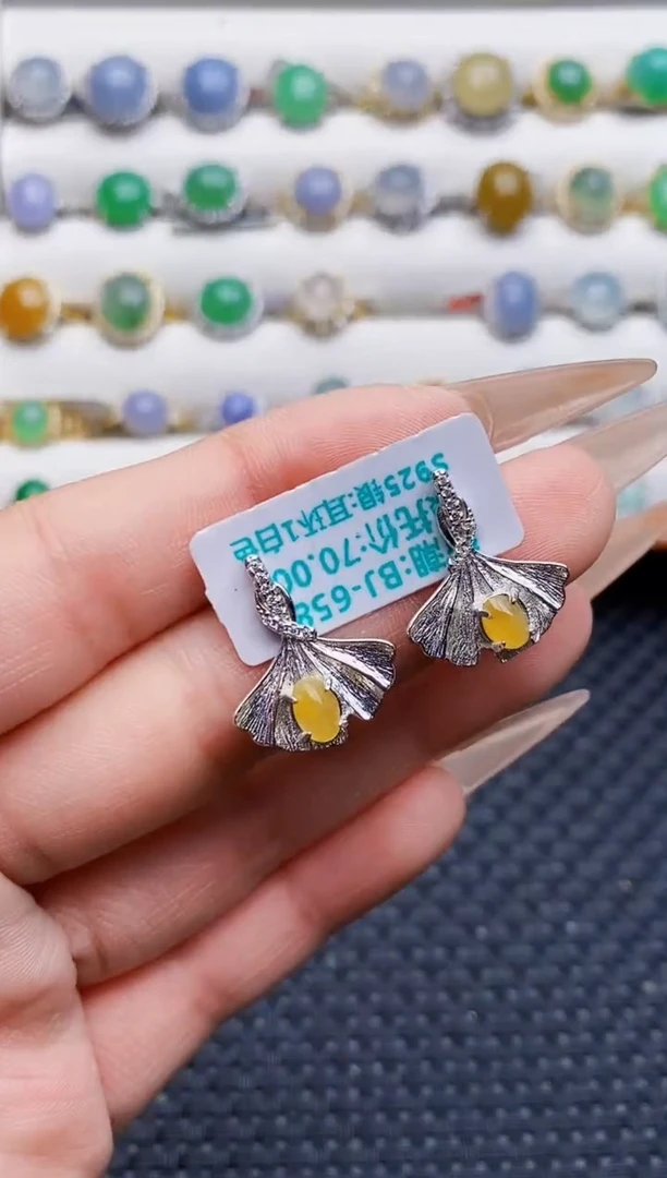 银S925镶嵌戒指翡翠2551