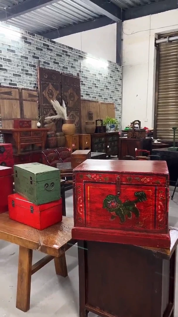 启*带底足狮子箱老花片老物件