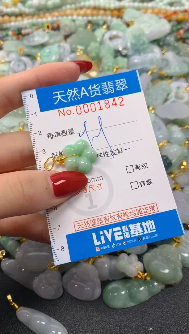 颈饰未镶嵌翡翠净货挂件-1842