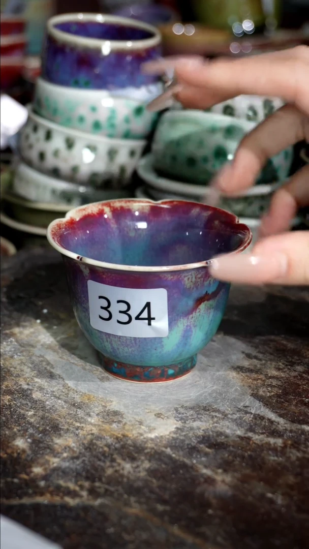 摆件精品窑变钧瓷茶器