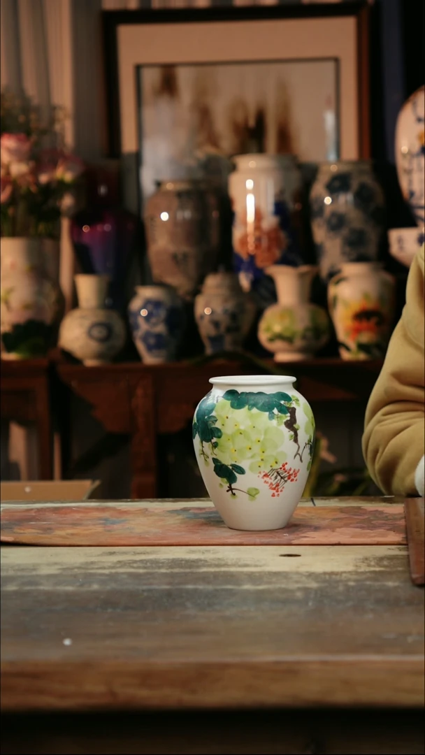 【闪购商品】瓷片景德镇纯手工釉下彩精品花瓶