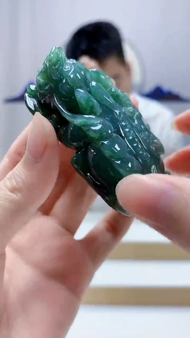 未镶嵌定制翡翠5028zm-毛货挂件43貔貅