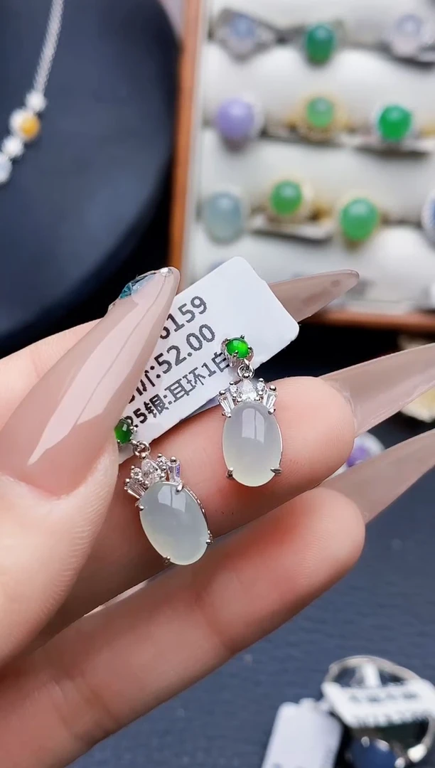 银S925镶嵌戒指翡翠5439