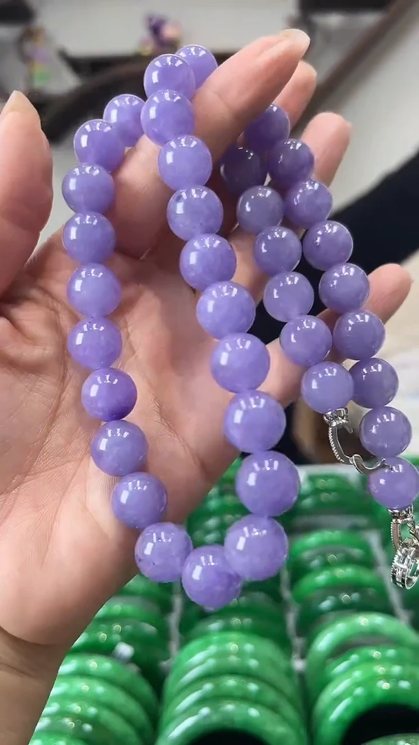 【闪购商品】砖雕h71 紫罗兰项链 大颗粒