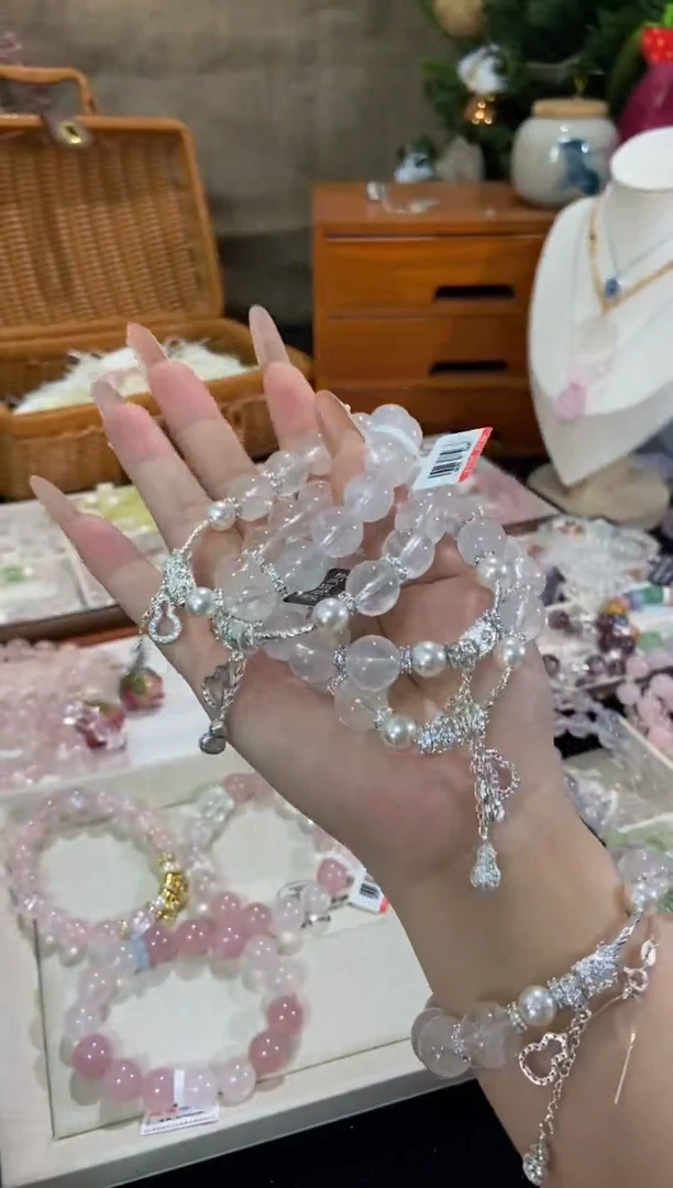 水晶手链未镶嵌孤品捡漏均匀瑕疵介意勿拍