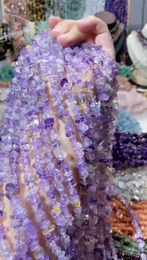 未镶嵌珠宝半成品水晶紫黄晶