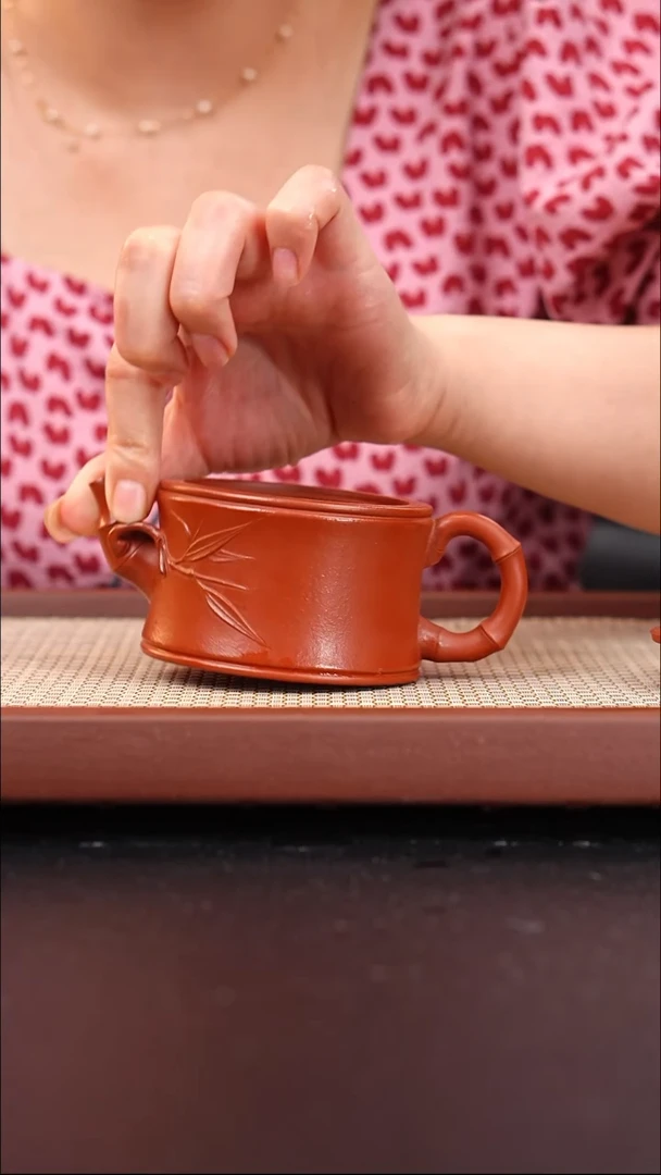 茶壶紫砂小煤窑朱泥一品竹吴国仙