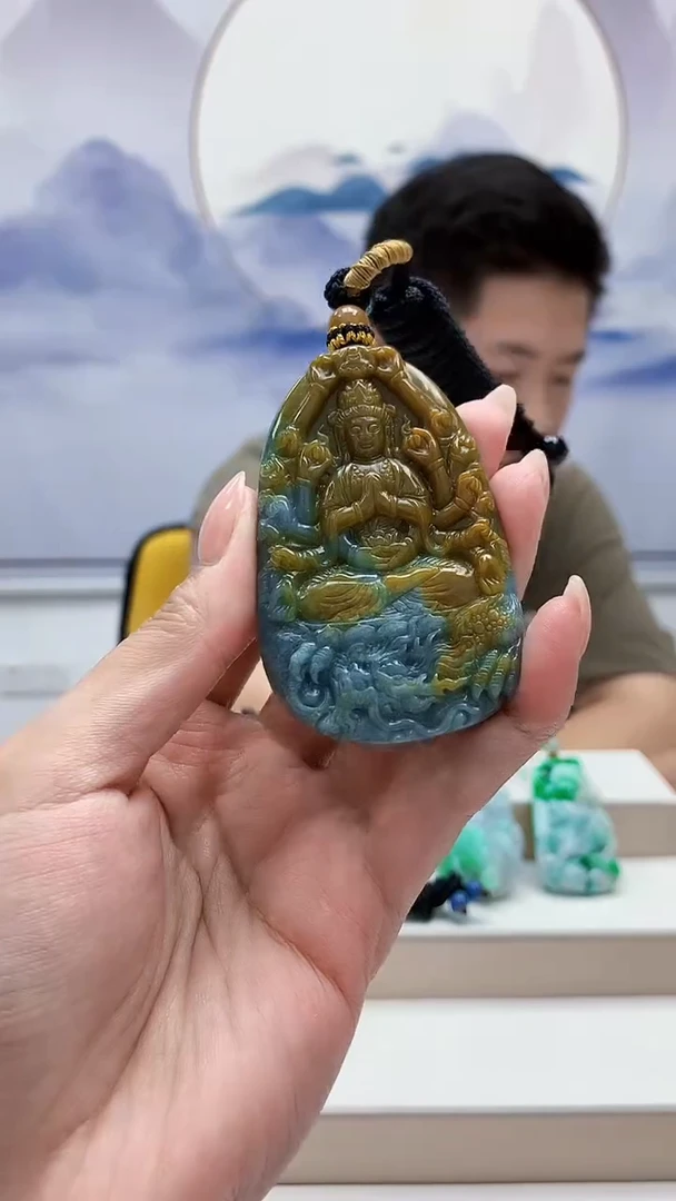 未镶嵌定制翡翠&****理4917MM-毛货挂件