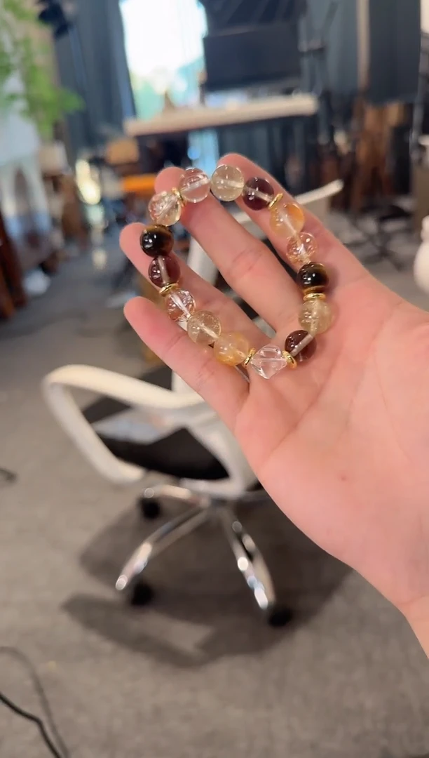 未镶嵌手链水晶金箔锦鲤胶花多样发一