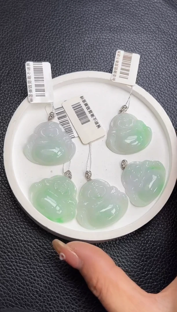 【闪购商品】翡翠颈饰18K金镶嵌YM197-2 佛公多样性发一