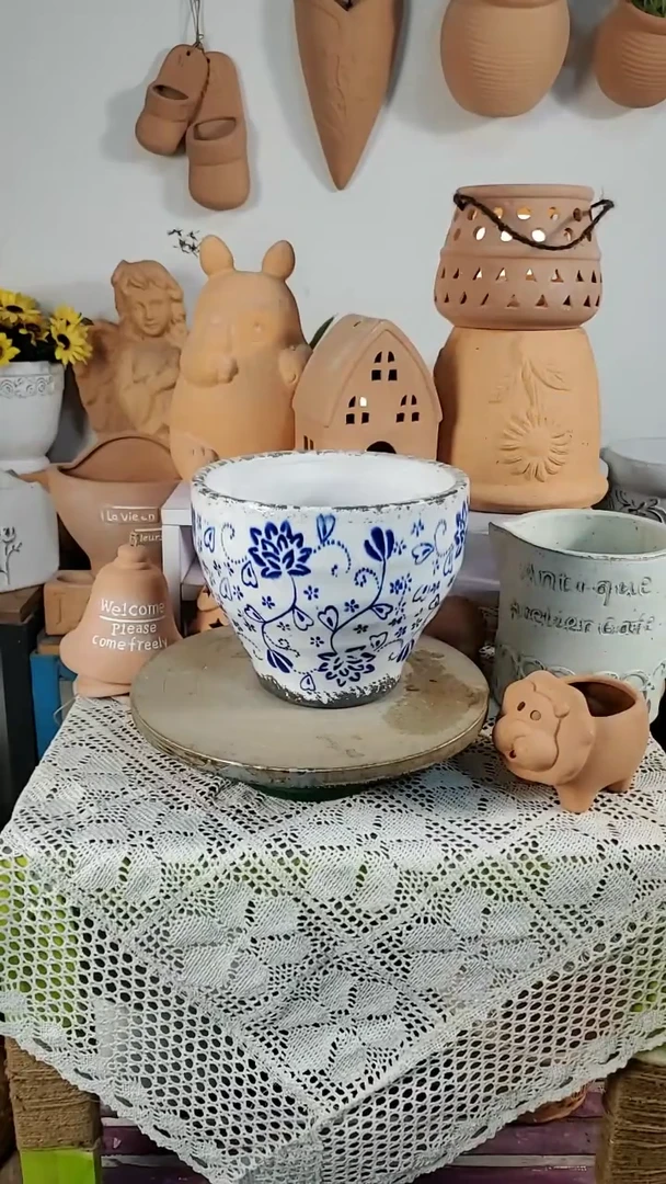 红陶青花 1个装 微瑕