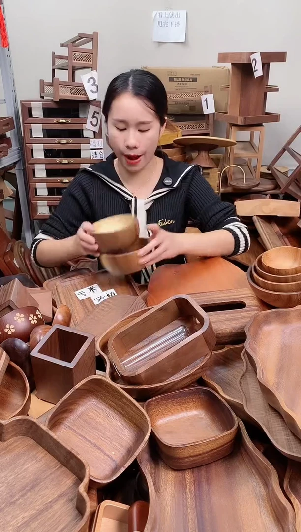 木 南美胡桃木碗13*6cm   内销