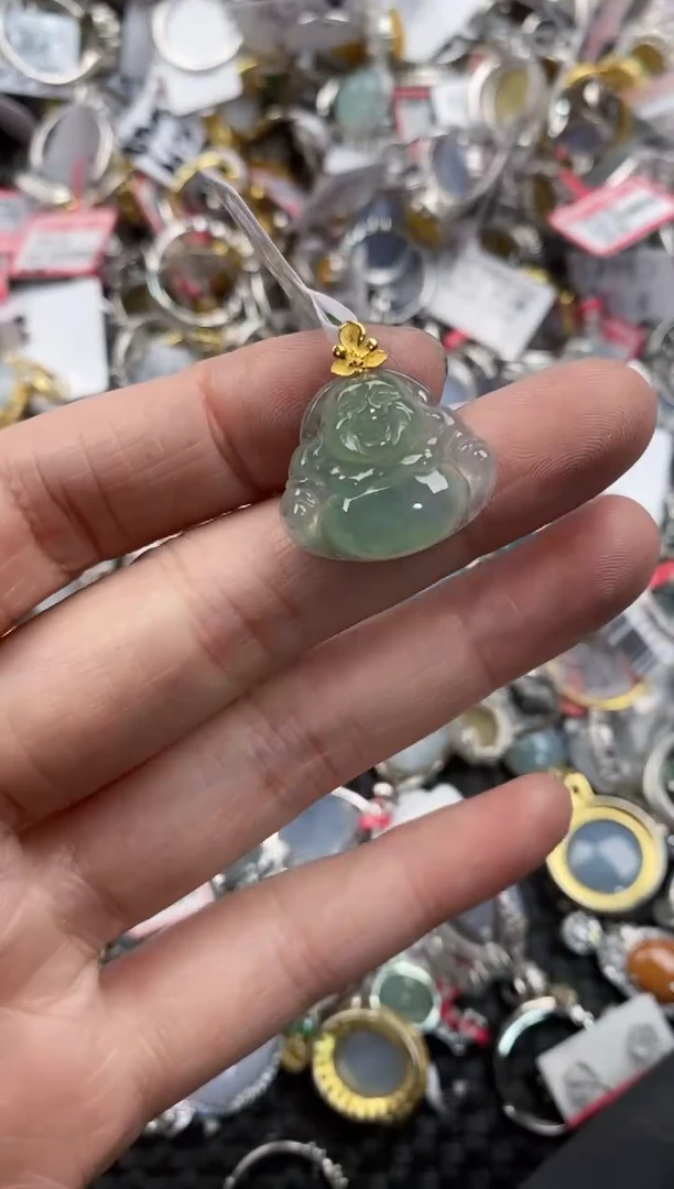 18K金镶嵌戒指翡翠11   1