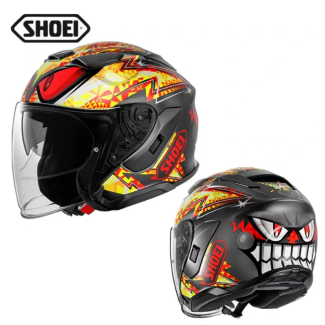 日本原装进口SHOEI J-CRUISE 3半盔双镜片男女款摩托车防雾头盔