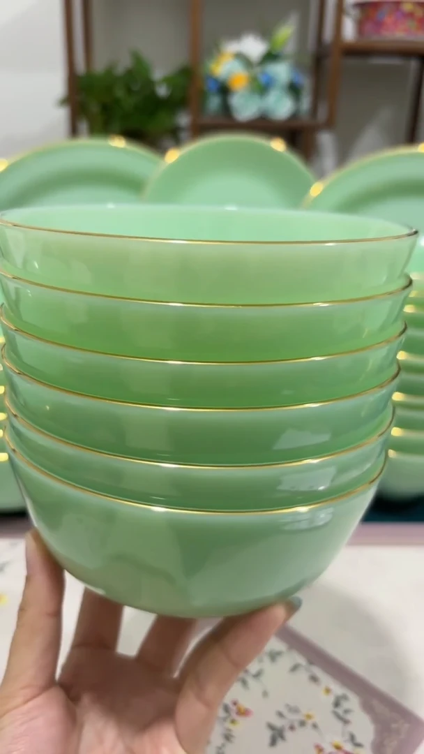 5.5英寸玉瓷碗6个口径13.8厘米