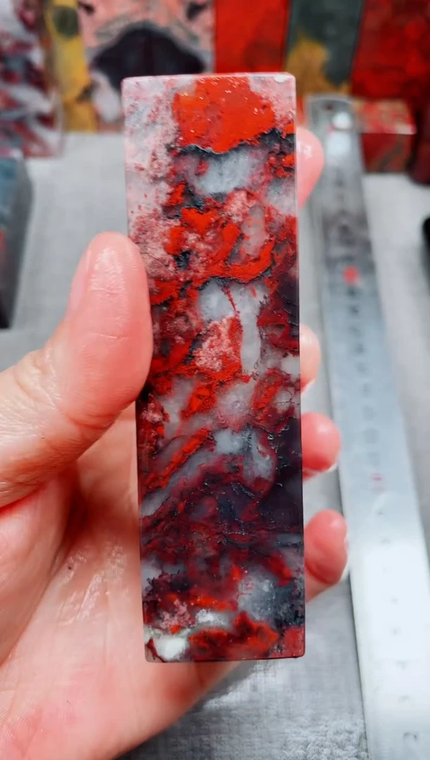 桂林鸡血玉素章3.0左右49