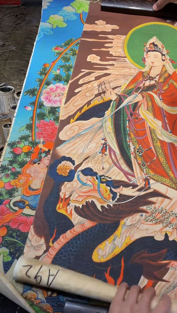 卷轴画牛***子锦华梵雅阁专属AA92