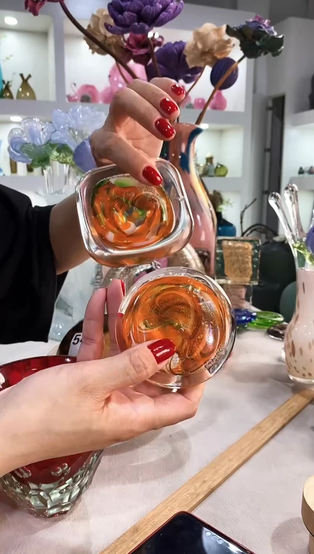 C**o慕忆家手作琉璃花瓶微瑕2