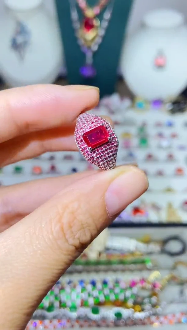 银S925镶嵌戒指烟晶160