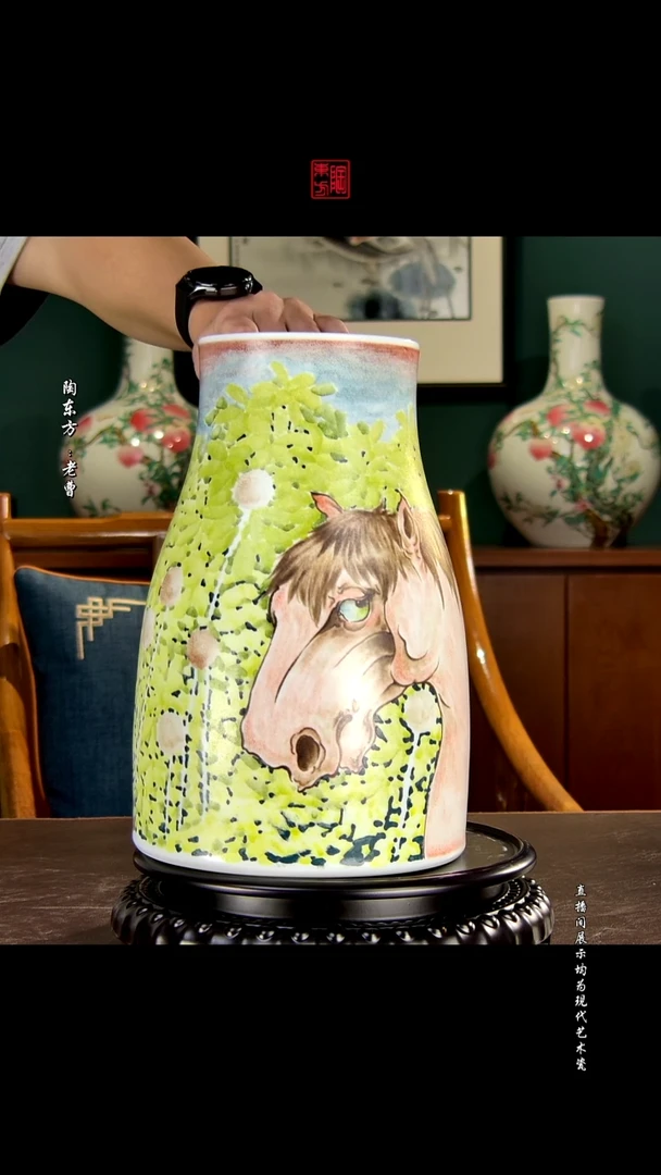 摆件景德镇陶东方陶瓷艺术作品插屏瓷板画