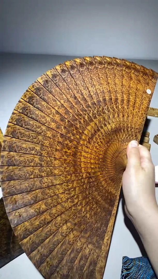 金丝楠24cm金丝楠木小叶桢楠扇155