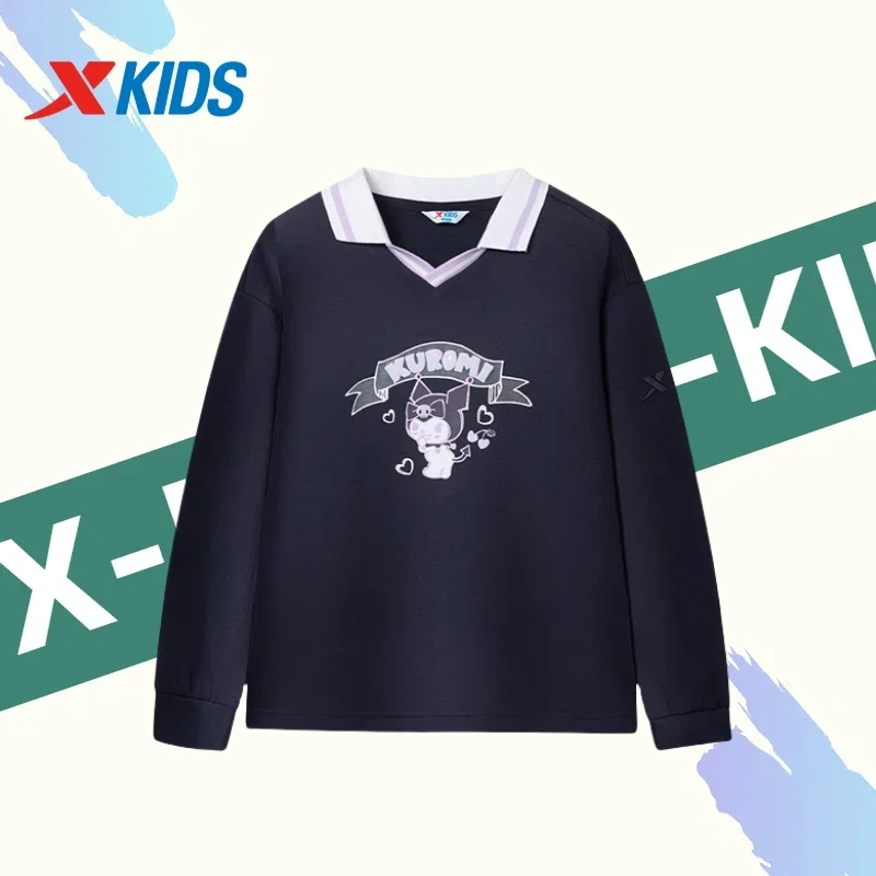 特步儿童春秋款女童薄款套头卫衣 库洛米IP-三丽鸥676324204211