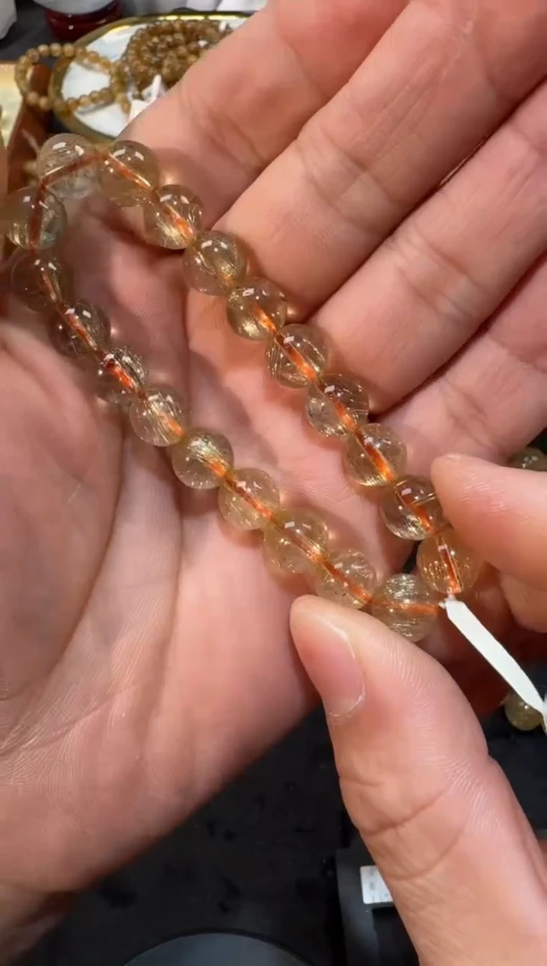 未镶嵌手串发晶SJ-285金发晶