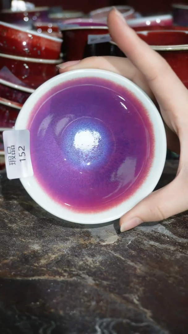 摆件陶精品窑变钧瓷茶器