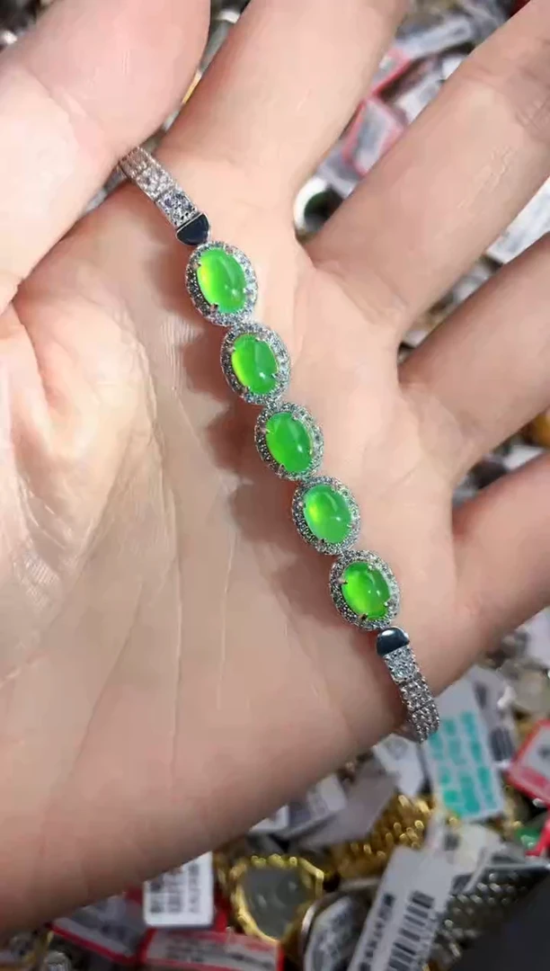 银S925镶嵌戒指翡翠888---10