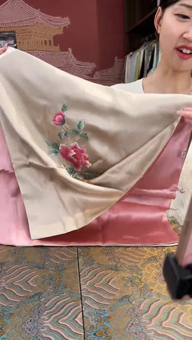刺绣苏绣100桑蚕丝大披肩