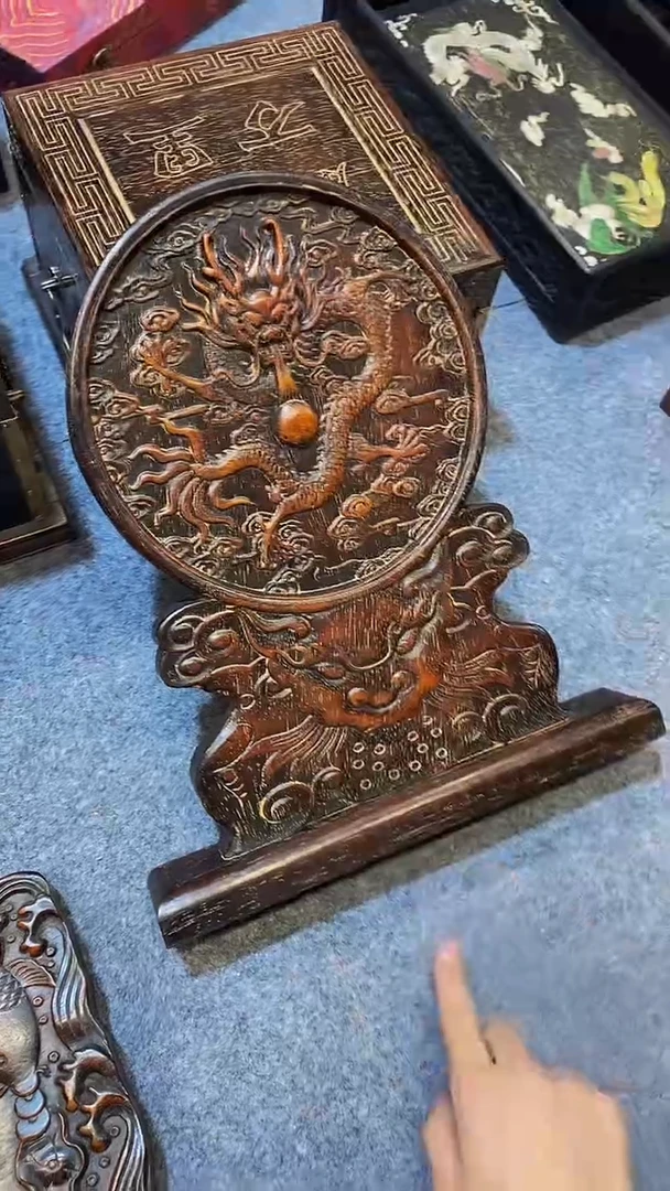 香榧木王*俊紫檀雕刻板一物一拍
