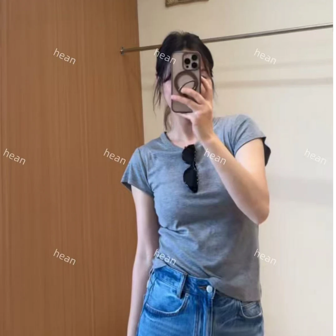 HEAN/禾桉 精致的简约 莱赛尔绵羊毛软糯正肩极简风百搭高级感T恤