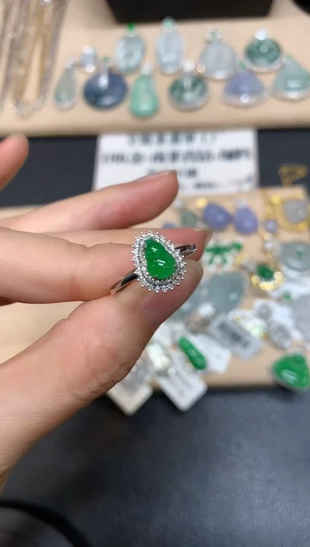 【闪购商品】翡翠戒指18K金镶嵌【无服务费