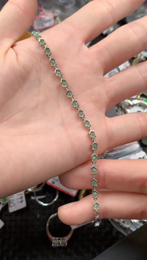 银S925镶嵌戒指翡翠333------1